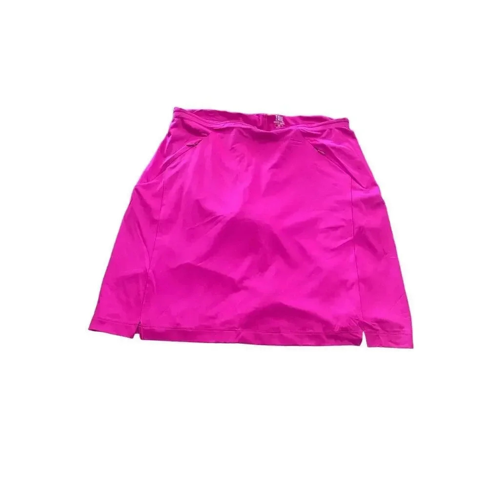 Tail White Label Womens Pink Flat Front Zipper Pocket Athletic Skirt Size Medium